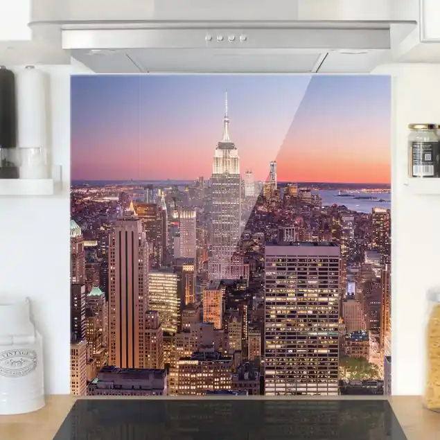 Sonnenuntergang Manhattan New York City Spritzschutz Preisreduziert